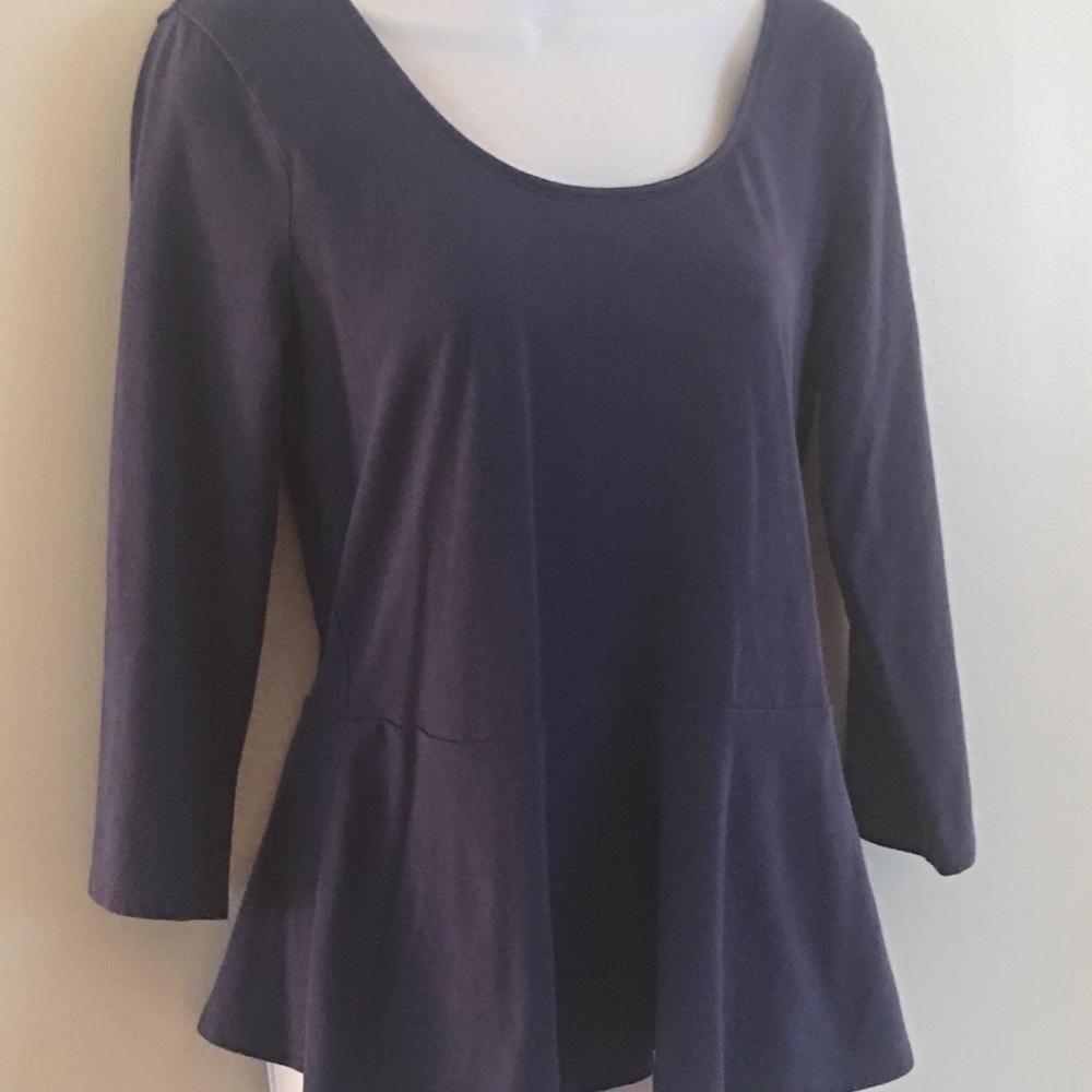 Express Periwinkle Blue Peplum Large